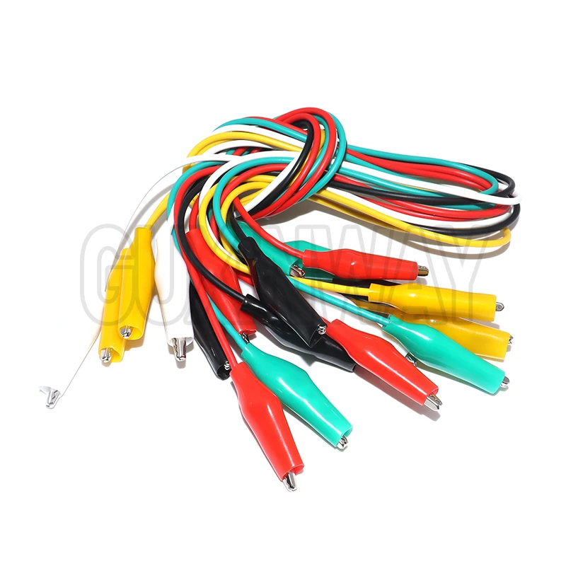 

1Set / 10PCS Alligator Clips Electrical DIY Test Leads Alligator Double-ended Crocodile Clips Roach Clip Test Jumper Wire 46CM