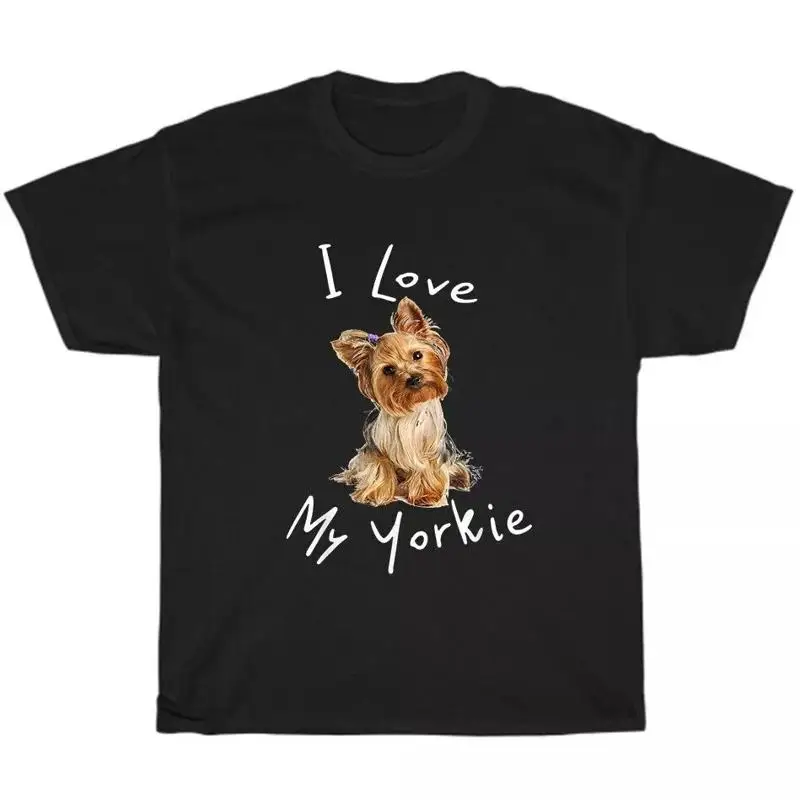 أنا أحب بلدي يوركي الكلب الحيوانات الأليفة جرو الحيوان عاشق مضحك تي شيرت #1