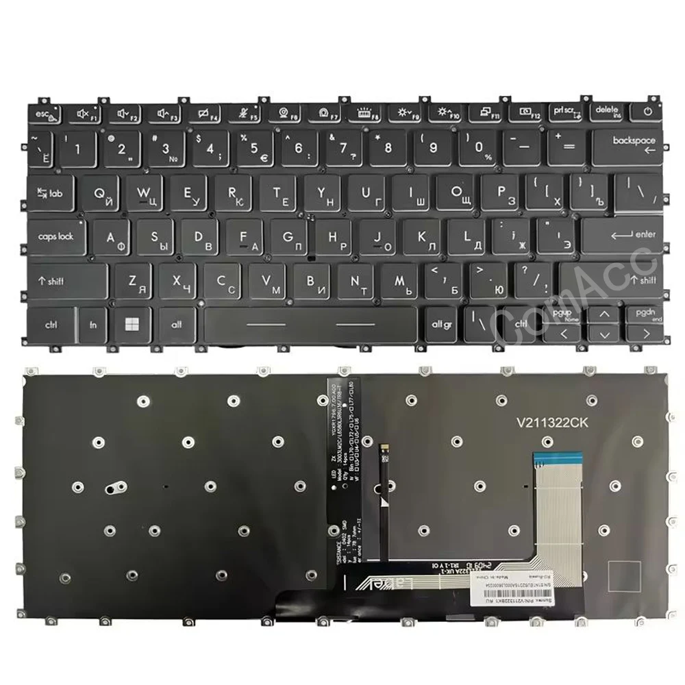 XIN-Russian-US layout Backlit Laptop Keyboard For MSI Modern 14-C5M 14-C7M MS-14JK Modern 14 C11M C12M C13M MS14J1
