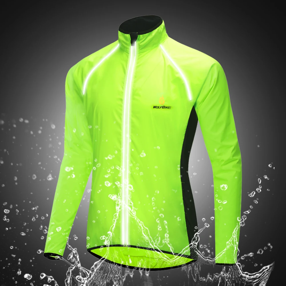 WOSAWE Herren Fahrradjacke, Windjacke, wasserdicht, winddicht, Fahrradbekleidung, reflektierend, für Motorrad, Mountainbike, Rennrad, MTB