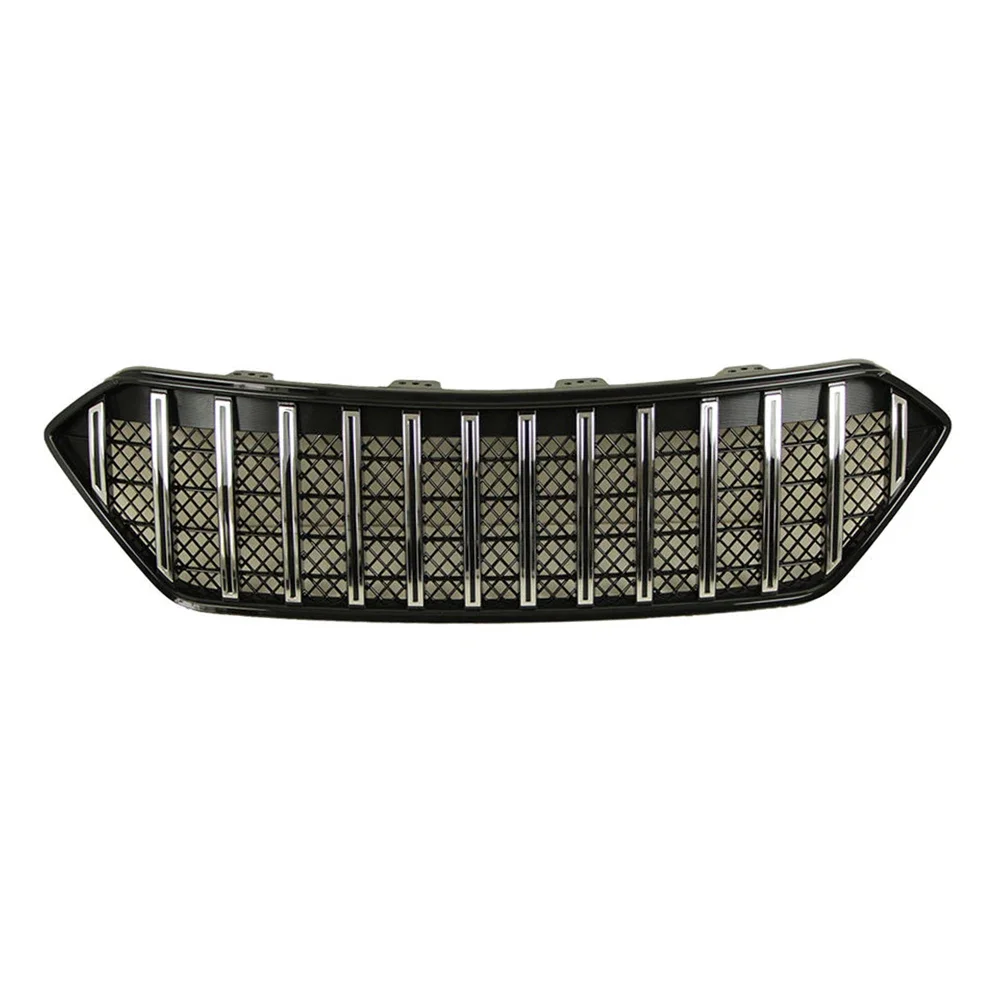 Auto-Accessoires Zilveren Grille Voor 2013-2016 Hyundai Santa Fe Voorbumper Racing Grills Bovenste Mesh Grill