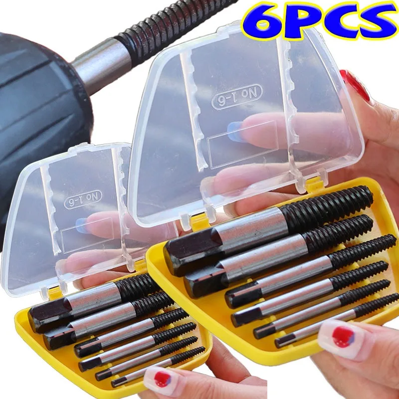 

Высокопрочный экстрактор винтов из углеродистой стали, инструмент для удаления поврежденной и зачищенной винтовой пленки, набор инструментов для механического обслуживания авторемонта