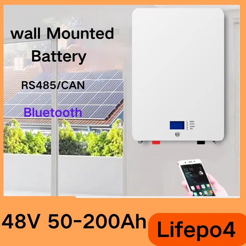 

HYL 6000+Cycles Wall Mounted 48V 50Ah 100Ah 150Ah 200Ah Lifepo4 Battery for 3KW 5KW 7KW Energy Storage PV Household Base Statio