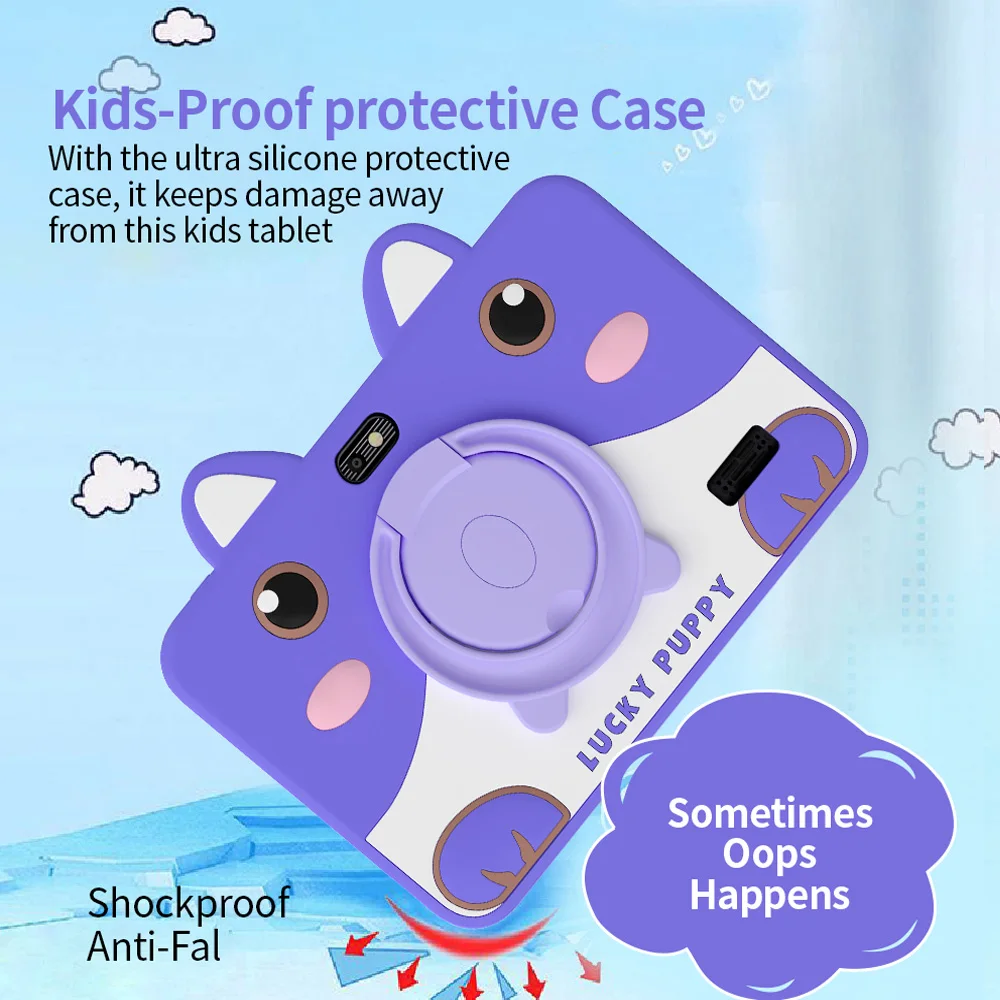 5G Cartoon Pattern Kids Tablet 7 Inch 4GB RAM 64GB ROM Android 13 Learning Education Games Tablets Best Children's Gifts