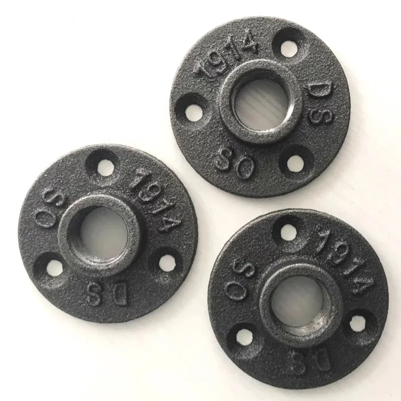 

10pcs Iron Pipe Fittings Wall Mount Floor Antique DN15 Flange Piece Hardware Tool Cast Iron Flanges Gietijzeren Buisleidingen