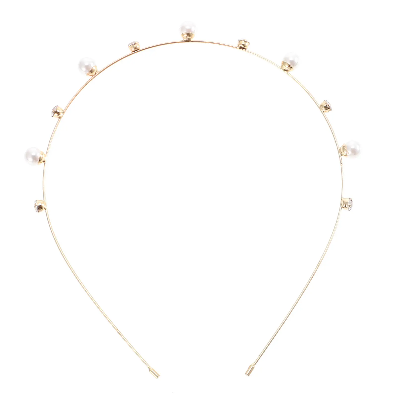 Pearl Hairband for Women – Elegant Bridal Wedding Headpiece, Shiny Alloy Hair Ornament