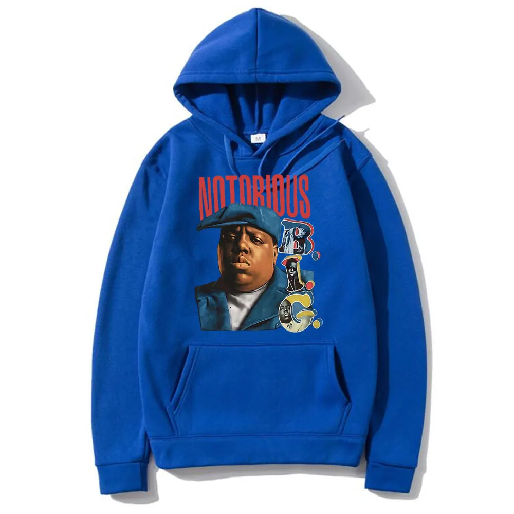 Rapper The Notorious Big Graphic felpa con cappuccio da uomo autunno inverno felpa Biggie Smalls abbigliamento uomo Hip Hop Rap felpe oversize con cappuccio