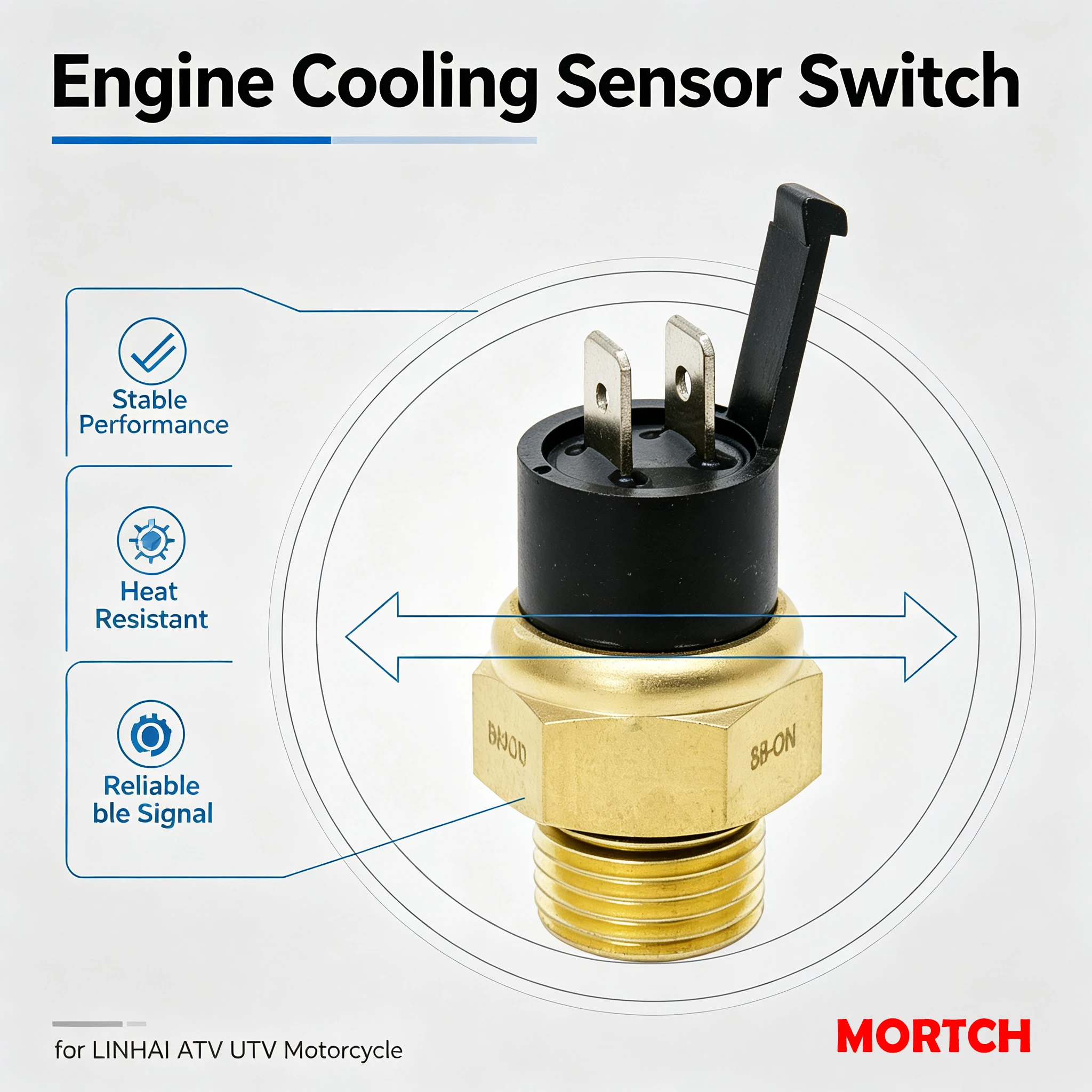 LH170M.11.4 Thermostat-Schalter-Baugruppe für LINHAI 260 300 400 520 550 565 ATV UTV Motorrad Kühlungs-Ersatzteil – Detail 1