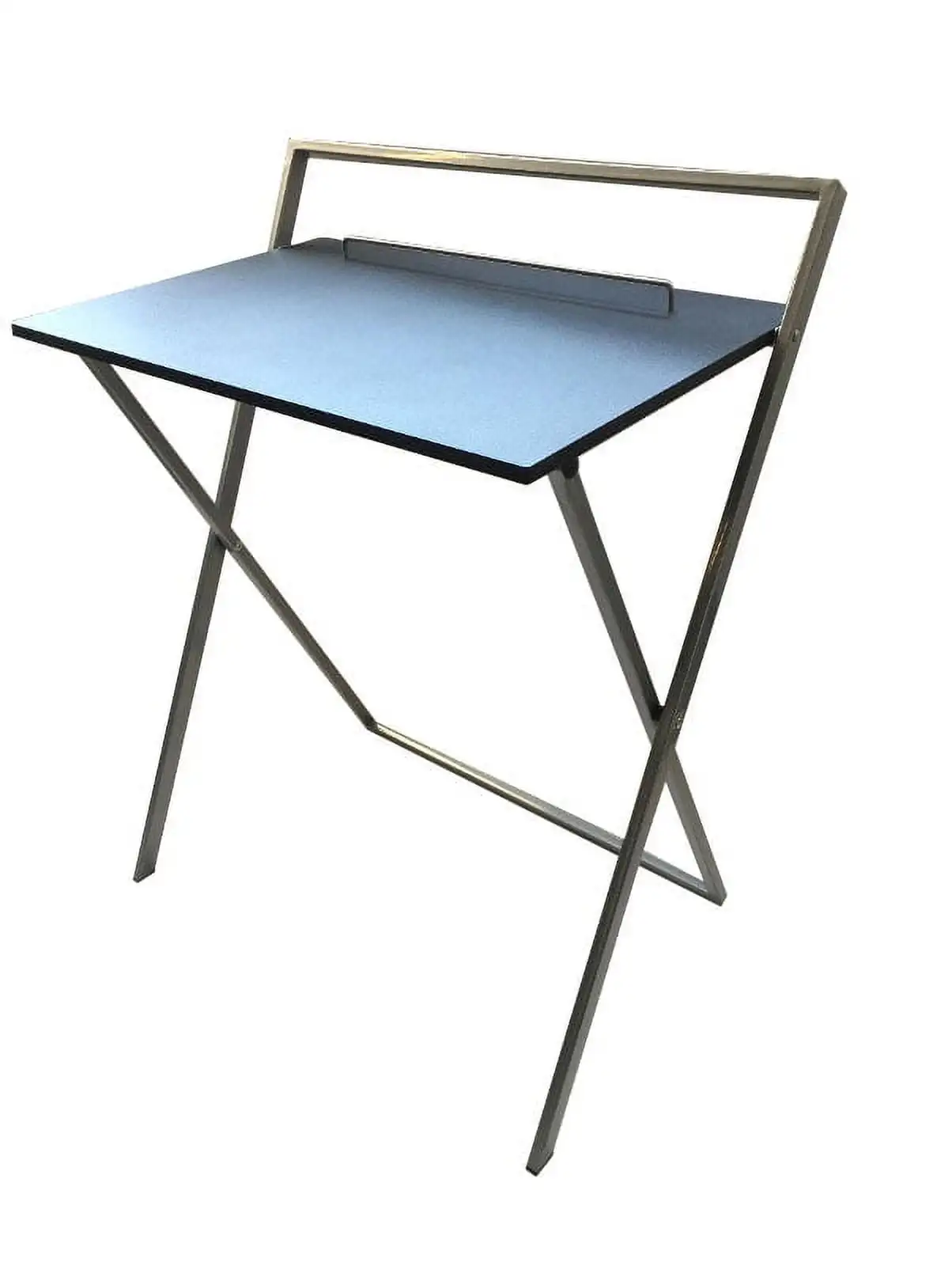 

Metal and Wood Folding Table, Silver and Black, for Indoor Use, Mainstays