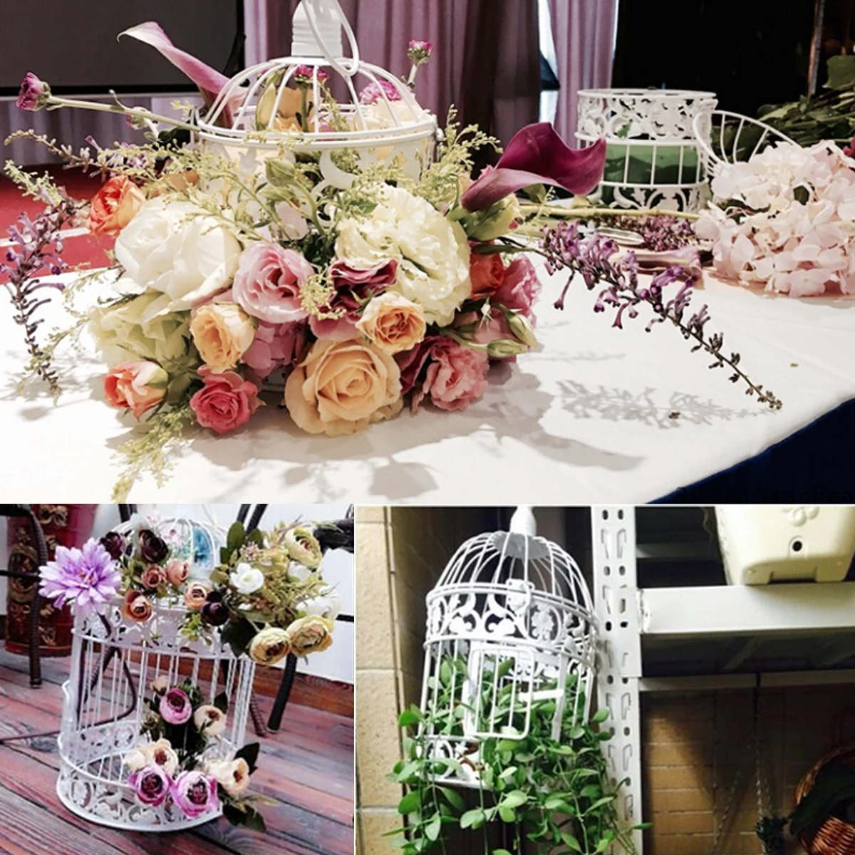 

Metal Bird Cage 126x55x55 Cm Iron Decorative Hanging Ornament Wedding Party Home Indoor Outdoor Decor Decorative Bird Cage