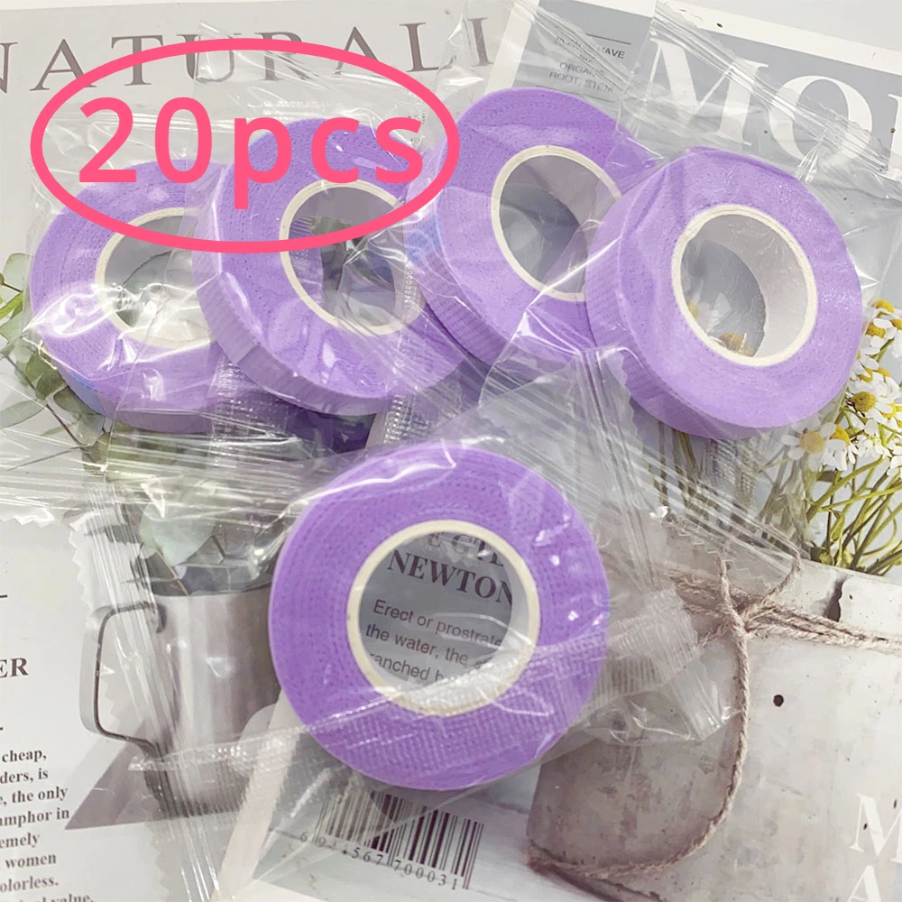 Nastro per ciglia 20 rotoli 9M Nastro di carta per estensione ciglia Toppe adesive in tessuto non tessuto traspirante all'ingrosso sotto il cuscinetto per gli occhi