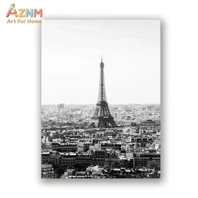 Paris Photography Prints Black and White Posters Eiffel Tower Home Wall Art Pictures Canvas Painting Paris Gallery Wall Decor