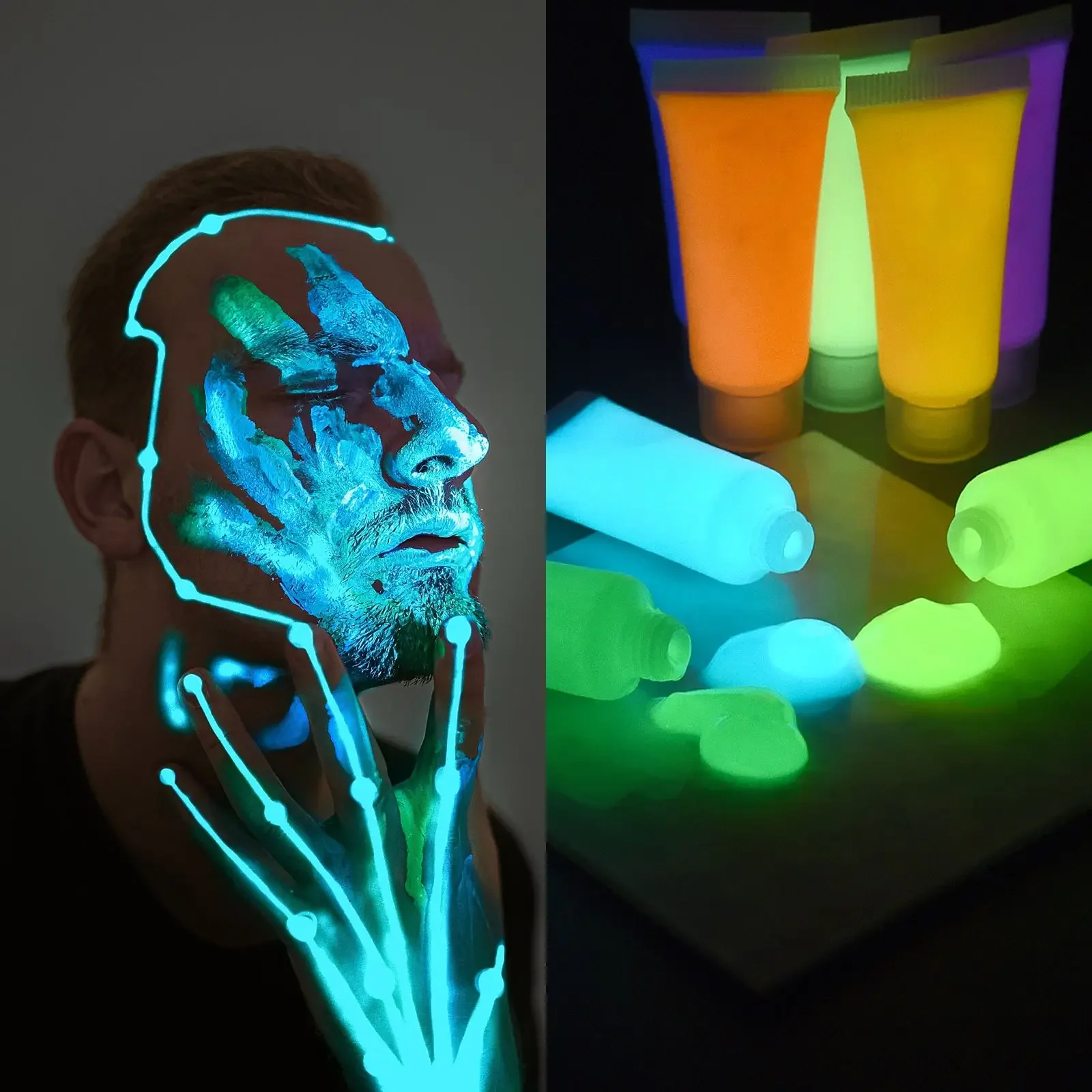 

15/20 г темный свет флуоресцентная светящаяся краска пигмент из эпоксидной смолы светящиеся в темноте акриловые краски для DIY вечерние принадлежности из смолы