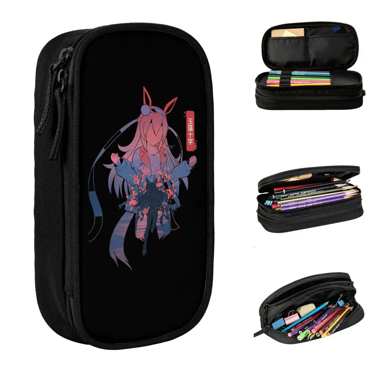 

Tamamo Cross Uma Musume Anime Pencil Case Classic Pen Box Bags Girl Boy Large Storage School Supplies Gift Pencil Pouch