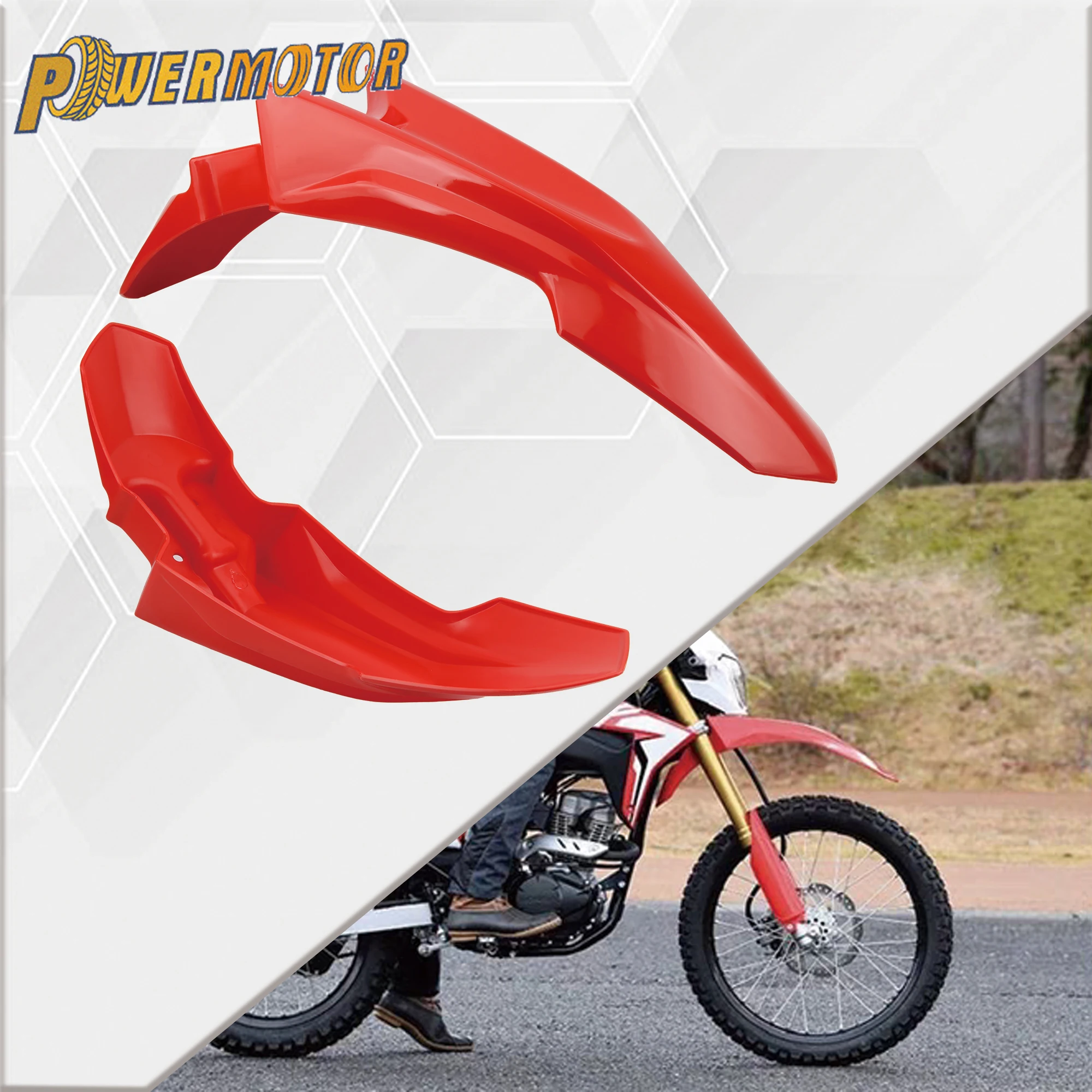 

Powermotor Enduro Motocross Accessories For Honda CRF150L 2016 2017 2018 2019 Front Fender Dirt Bike Motorcycle Mudguard