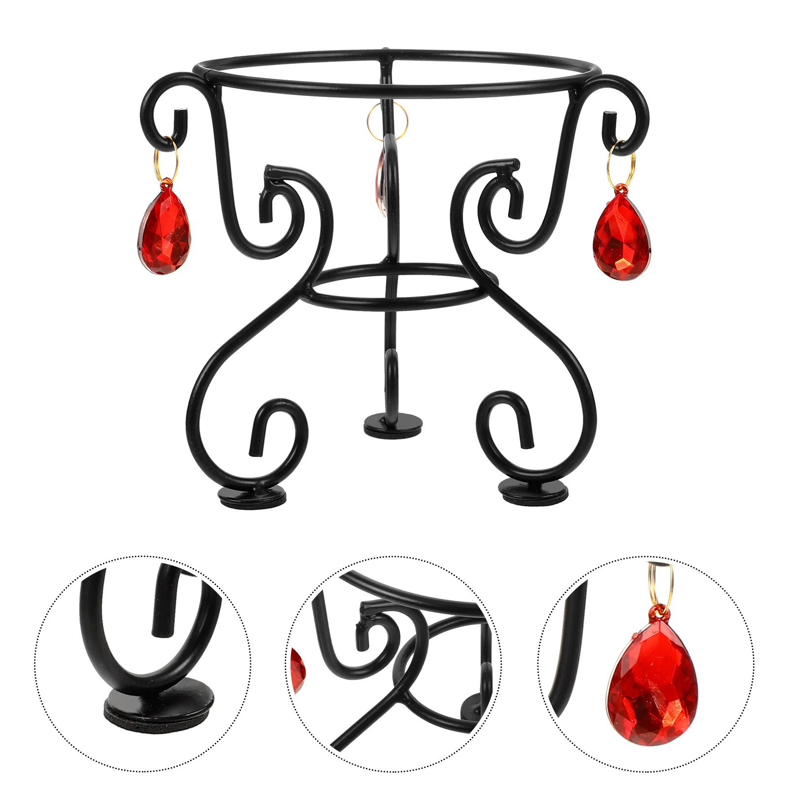 

Metal Gazing Ball Stand Unique Design Exquisite Craftsmanship Portable Lightweight Multi-Functional Garden Decor