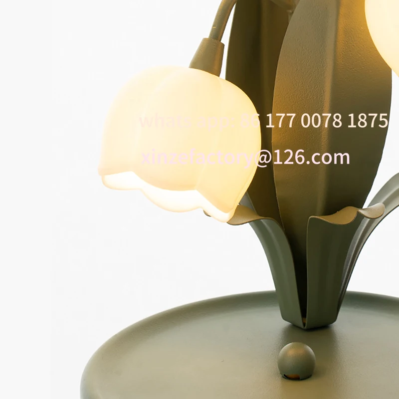 Customizable LED Flower Table Lamp  Decorative Desk Light Creative Design Art Decor 3 Colors Landscape Lighting for Bedroom