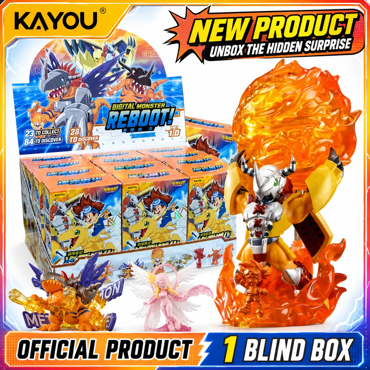 Kayou Digimon Dimensional Evolution Gummi-Figur First Shot 1 Ultimate Hidden Battle Tyrannosaurus Rex Überraschungsbox Geschenk