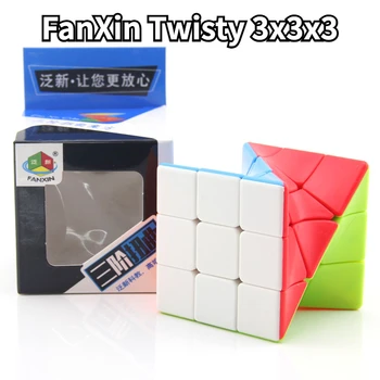 FanXin Twisty 3x3 매직 큐브, 3x3 트위스트 비틀림, 전문 스피드 퍼즐, 트위스트 두뇌 티저, 교육용 장난감 