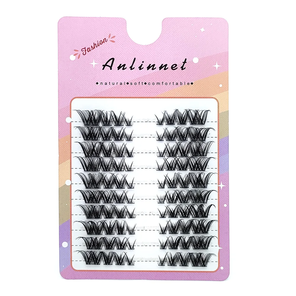 فوكس رمش مزيف 1 صندوق 80 حزمة المنك رمش تمديد حجم الطبيعية رمش مزيف 3D الروسية 8-13mm مزيج ماكياج رمش #6