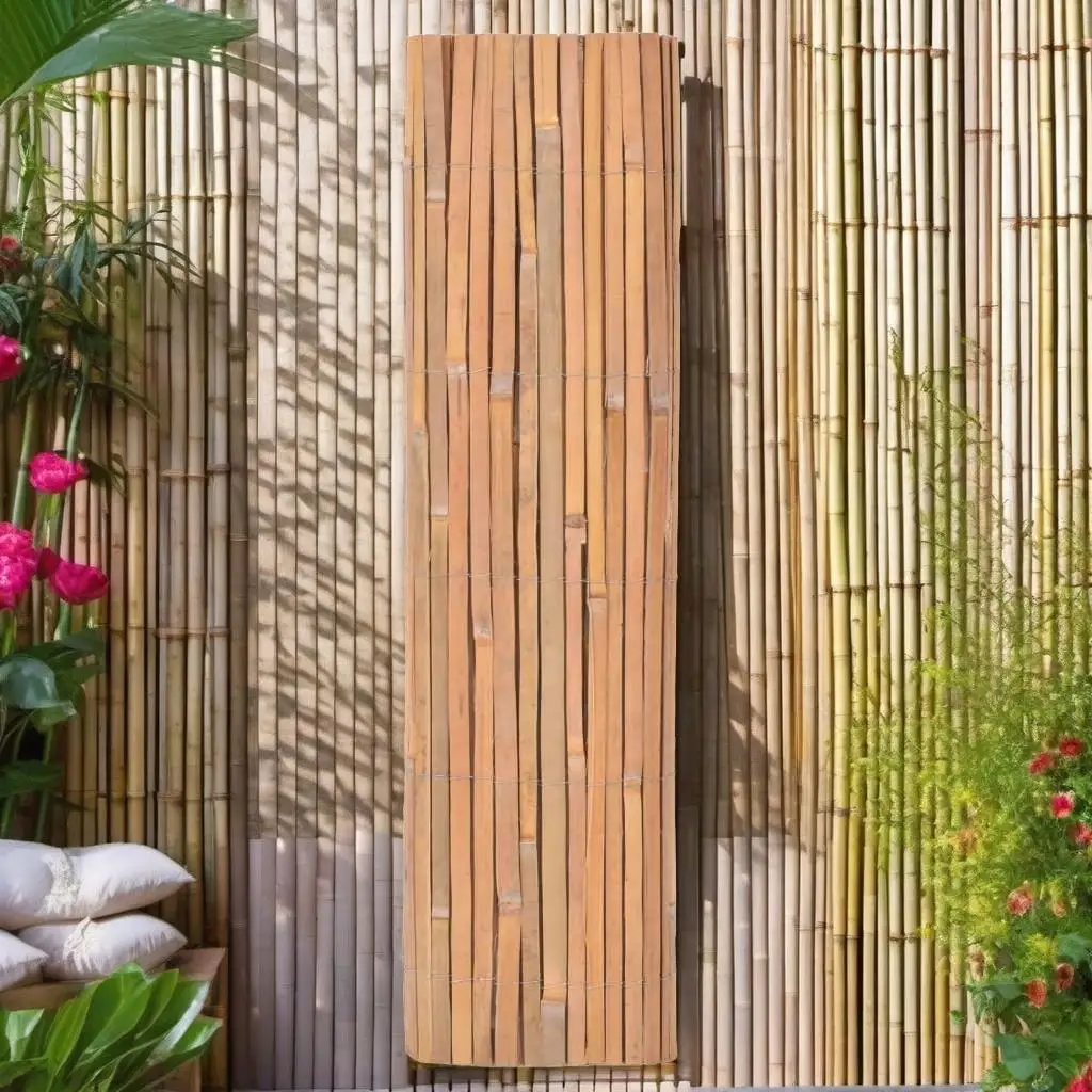 100x400 cm Bamboo Fence - Durable Outdoor  Screen for Garden  Patio