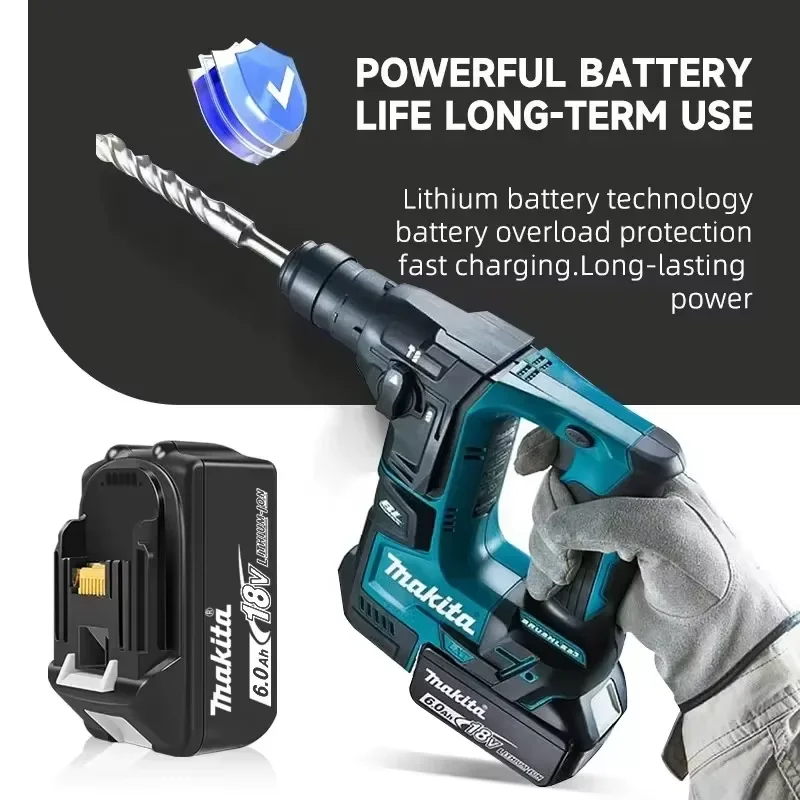 High Capacity Original Makita Battery 18 Volt 6.0Ah Long Lasting Lithium Battery For Multiple BL Series Tool Models