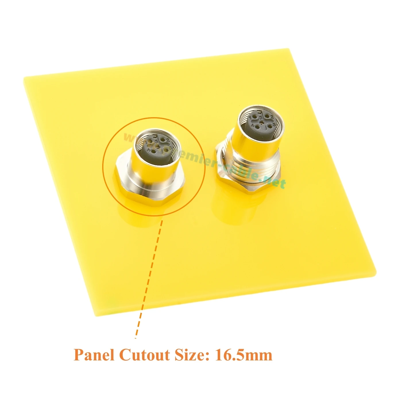 M12 A Code 5Pin Female to Female Coupler IP67 Shielded M12 Panel Mount Bulkhead Feedthrough Industrial Connector for NMEA2000