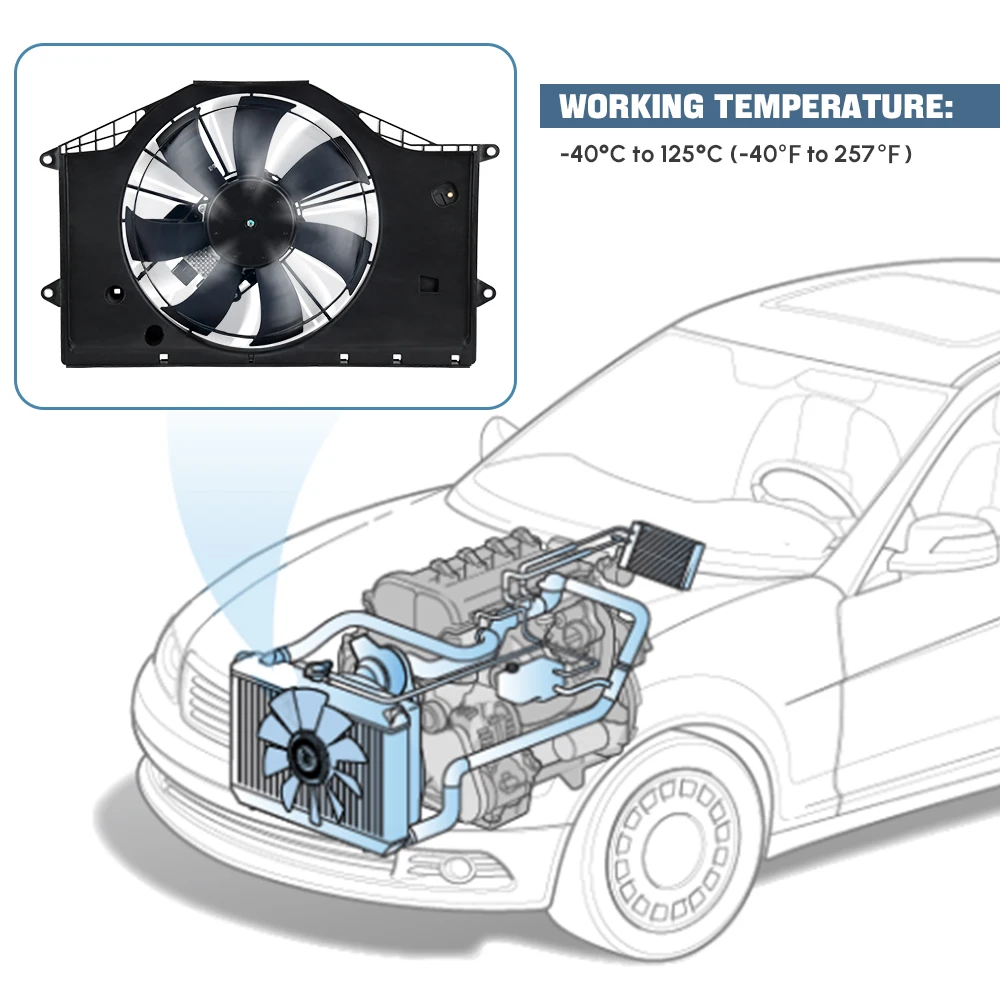Engine Radiator Cooling Fan HO3115173 190305AAA01 Fits For Honda Civic 2016-2020