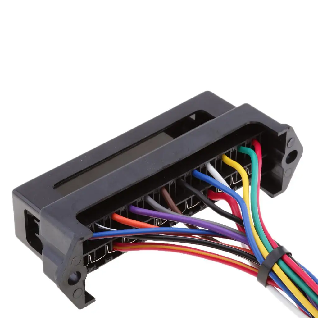 Universal Car Boat 12Way Circuit Blade Fuse Box Holder Block with Wire Harness