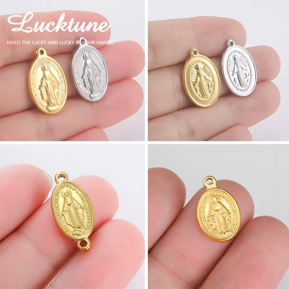Lucktune 1 قطعة مريم العذراء قلادة لسوار قلادة أقراط DIY الفولاذ المقاوم للصدأ أم الله سحر مجوهرات اكسسوارات #1