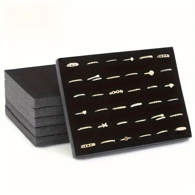 Velvet Jewelry Tray for Displaying Rings, Earrings, Necklaces, and Bracelets, Perfect for Home Decor, New Year Gifts,