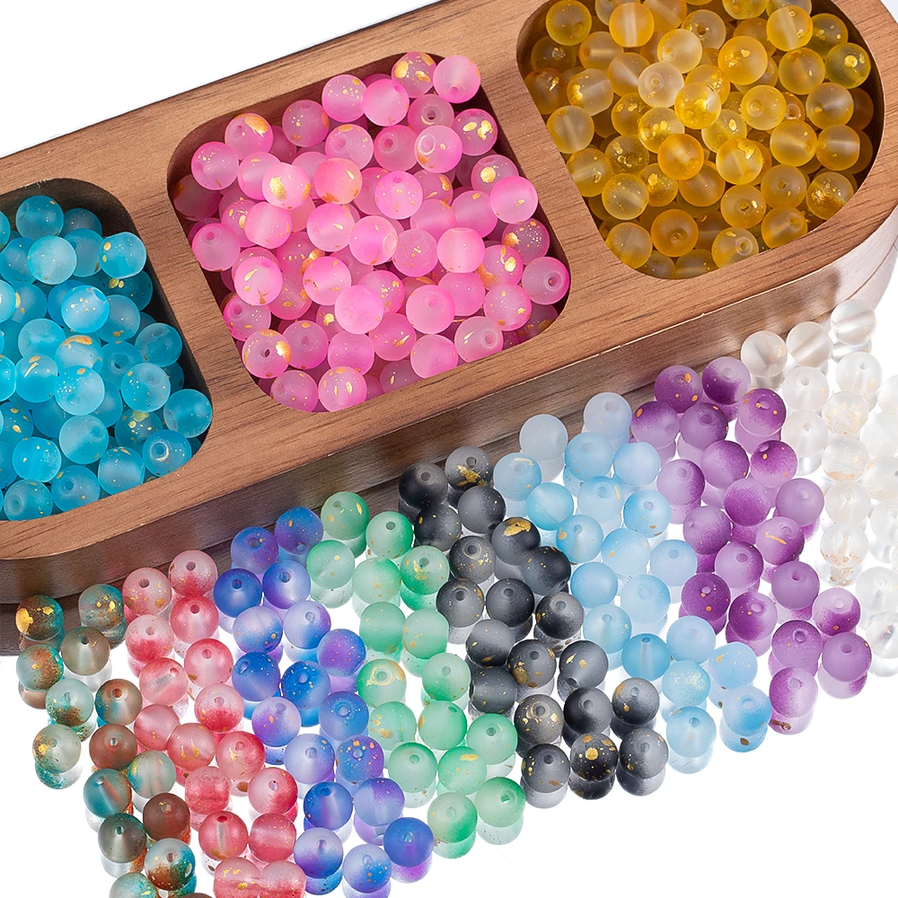 

100/50pcs 8mm Glass Beads Beautiful Multicolor Beads Handmade Diy Bracelet Necklace Jewelry Handmade Beads Accessories Wholesale