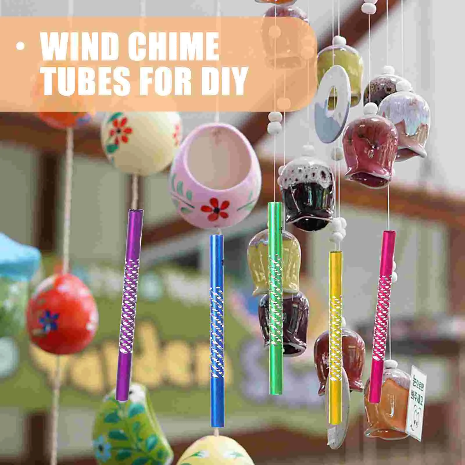 50 Pcs Wind Chimes Replacement Air Traffic Control Sturdy Tube Tools Metal DIY Child Outdoor Toys