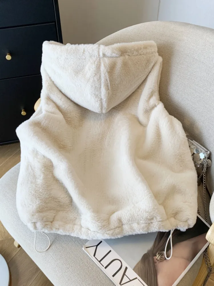 Gilet coréen en coton pour femme, automne-hiver, haut de gamme, Simulation de vison, fermeture éclair, manteau pull Svel