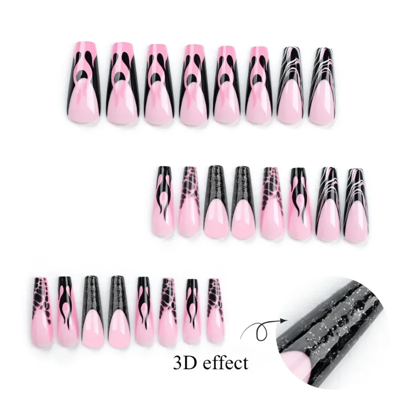 Nail Art Set Flame Wear Nail Plate Crocodile Print Spice Girl Style Easy Operate Quick and Easy To Do Your Own Nail Art At Home