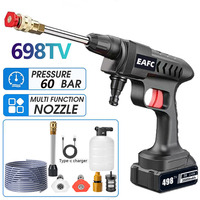 60Bar High Pressure Car Washer Water Gun 300W Portable Pressure Washer Cordless Car Washing Machine Cleaner Adjustable Nozzle