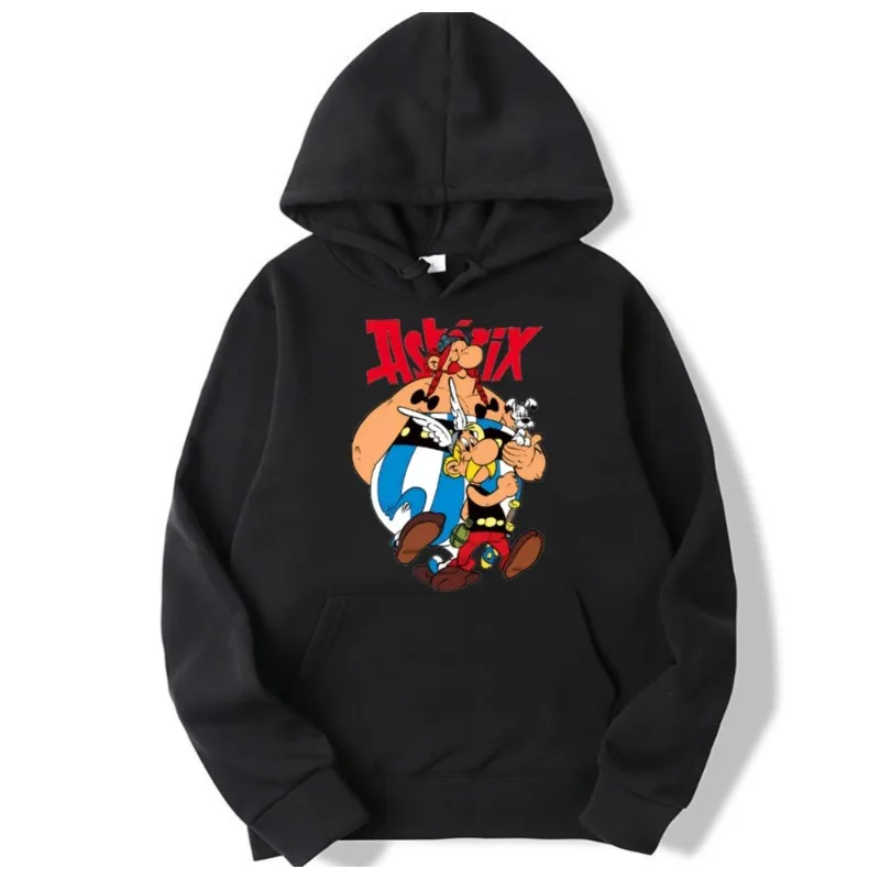 Astérix et Obélix sweat à capuche drôle hommes vêtements sweats à capuche dessin animé impression vêtements d'extérieur décontractés Blouse hauts femmes sweats à capuche