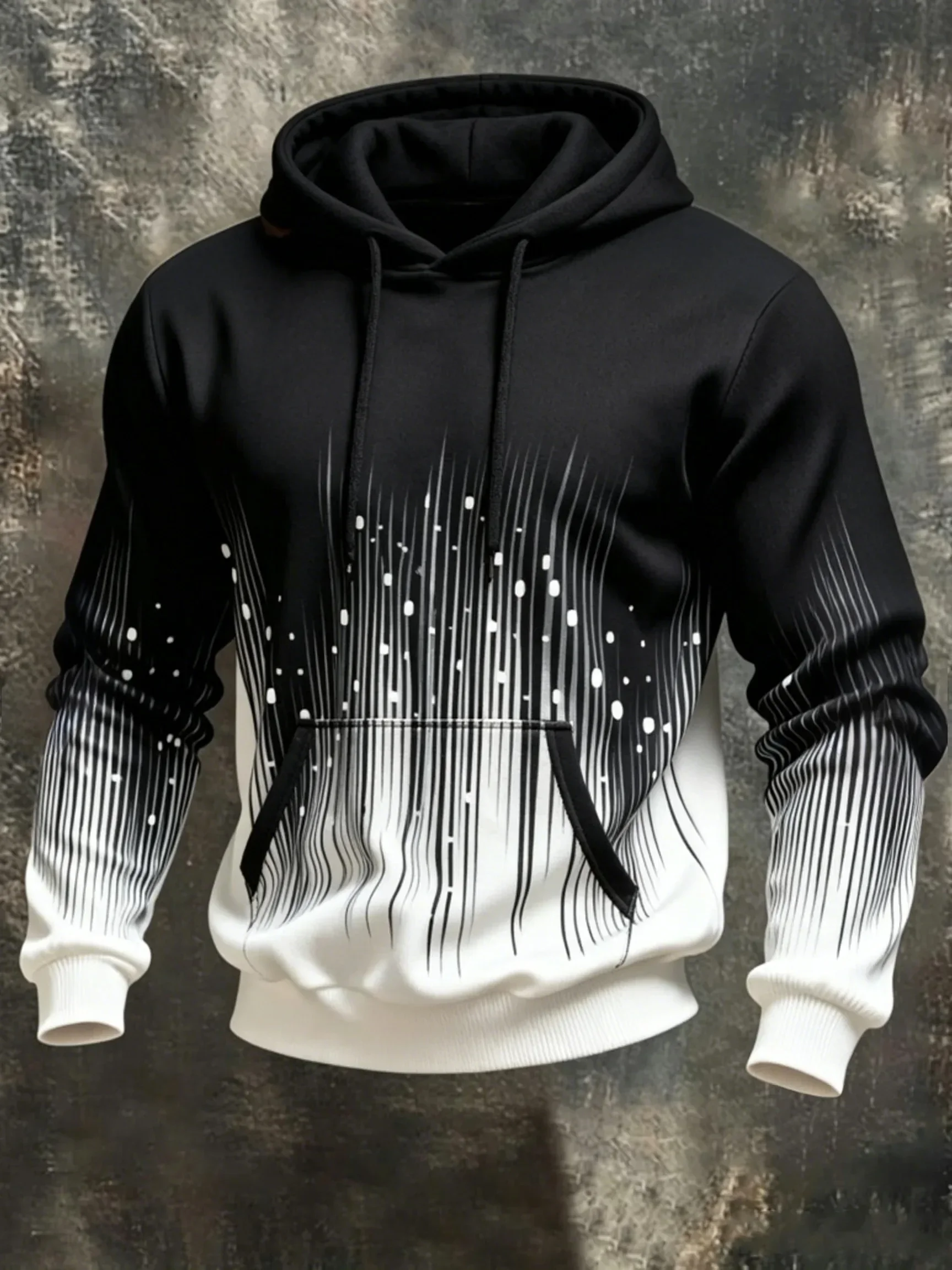 Geometric Hoodie Men Abstract Tie Dye 3D Printed Novelty Lightweight Long Sleeve Trendy Cool Stylish Casual Comfy Soft Vortex