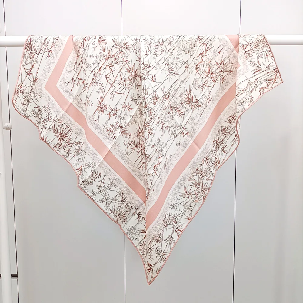 

Double Print Silk Wool Scarf Luxury Brands Winter Hand Rollerd Shawls Women Square Bandanas Scarves Mother Christmas Gift