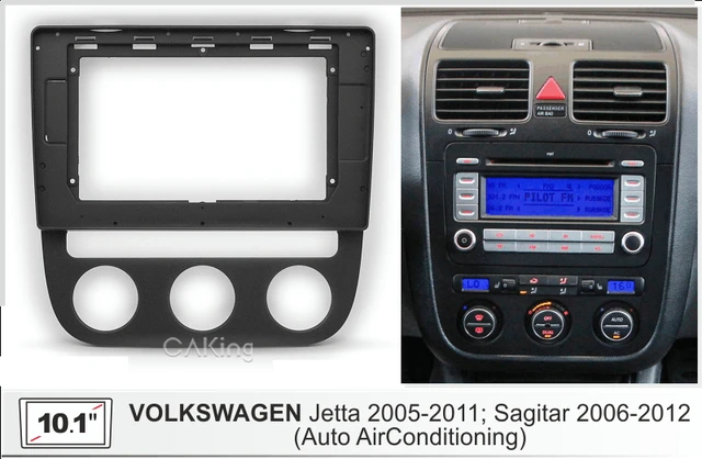 10.1インチカーラジオ,フォルクスワーゲン,vw,ゴルフ2003-2008 (自動a/c),アダプター,コンソール,取り付けプレート -  AliExpress