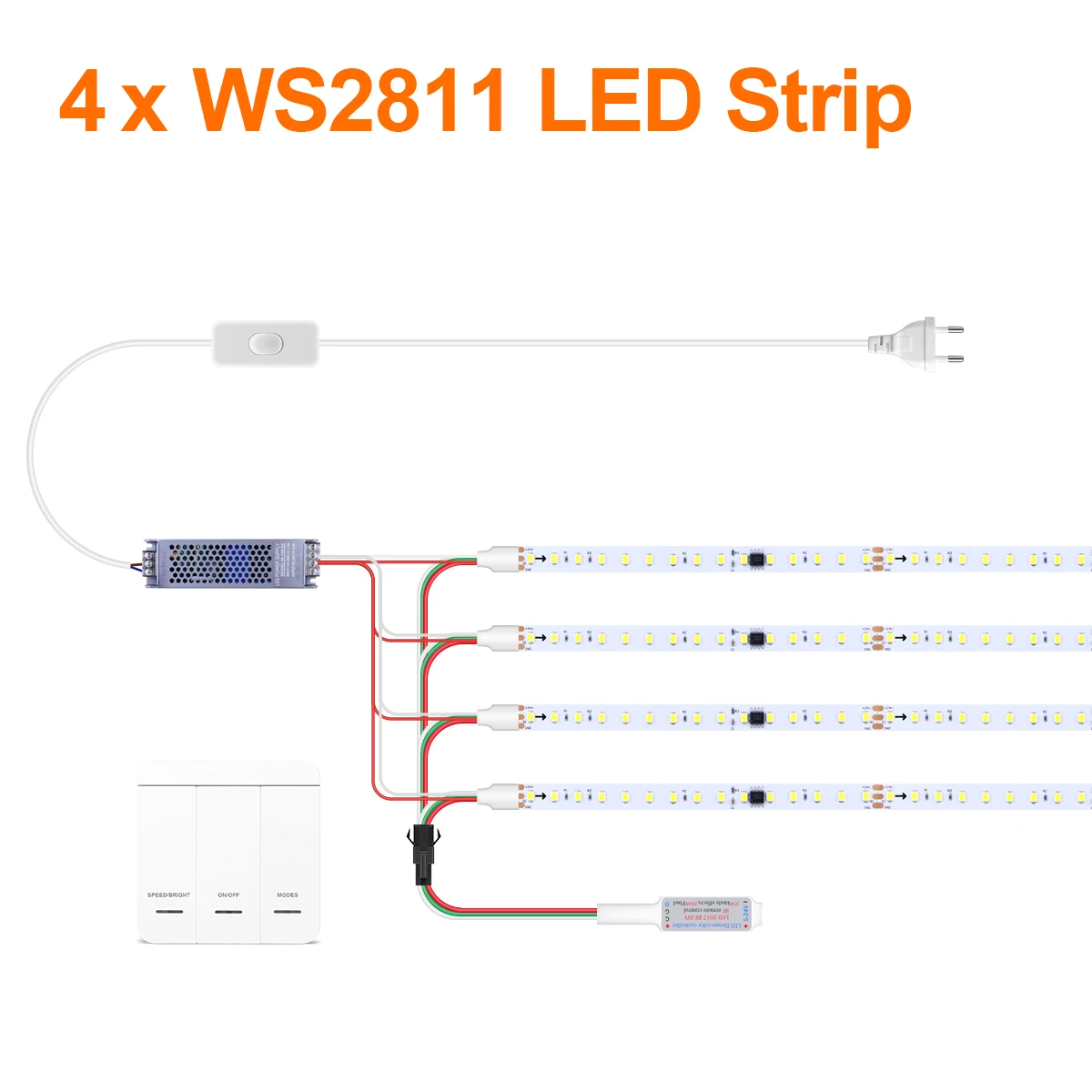 MALITAI Intelligentes adressierbares Pixel-LED-Streifenlicht, 120 LED/M, 24 V, WS2811, fließendes Wasserdurchfluss-Verfolgungs-LED-Lichtband für Raumtreppen, Wanddekoration 3