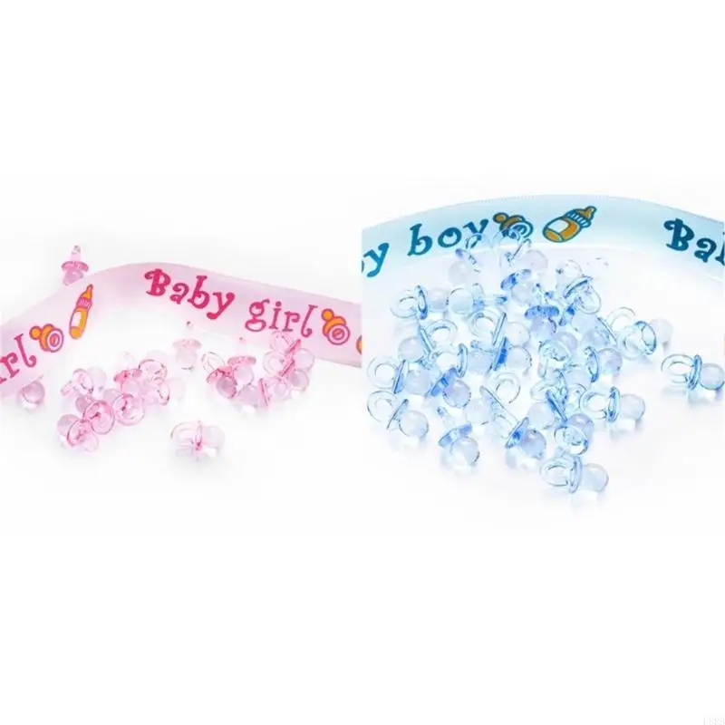 

Набор из 50 акриловых пустышек для детского душа для мальчиков и девочек, украшения для вечеринки L8RB