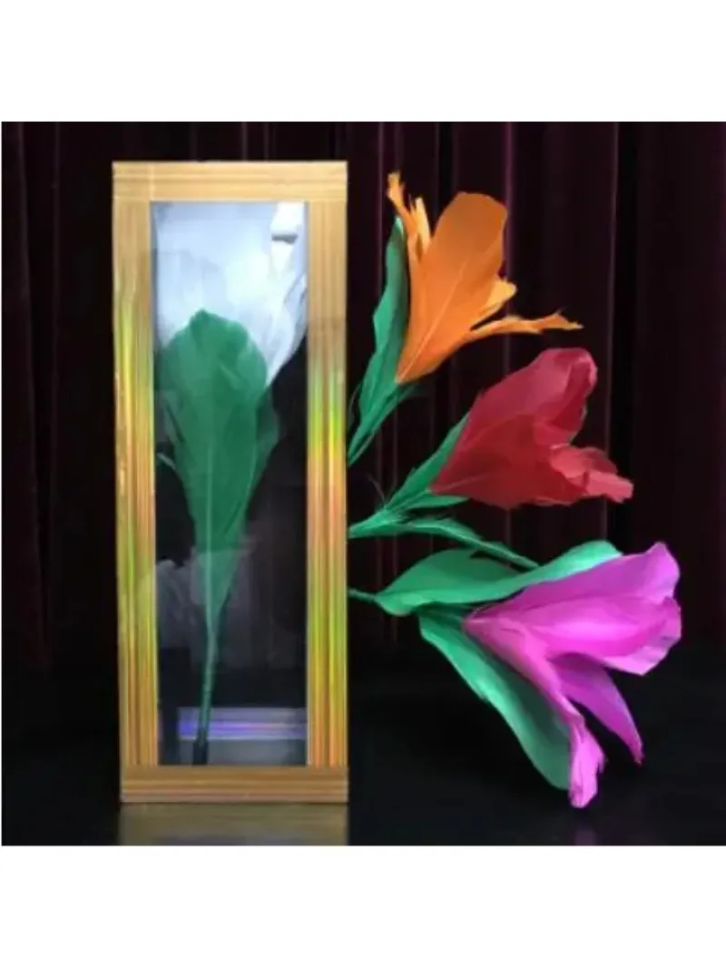 

Flower from Crystal Tube Crystal Clear Magic Tricks For Magician Stage Flower Appearing Clarity Tube Illusion Mentalism Funny