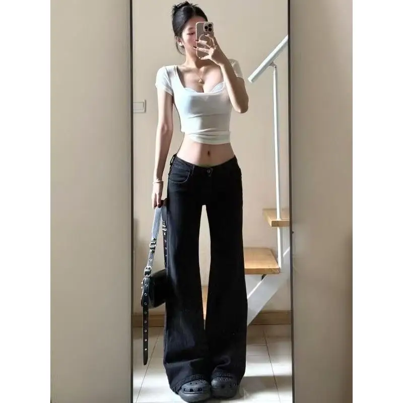 Bla Bell Bot デニム ジーンズ レディース 夏新作 プラスサイズ 美脚効果 ヒップカバー 伸縮性 ベルパンツ ストレートレッグジーンズ