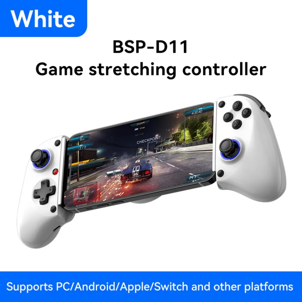 D11 Gamepad Telescopic Mobile Gaming Controller RGB Light  For PC IOS Android  PS Stretch Wireless 3D Joystick Game Controller