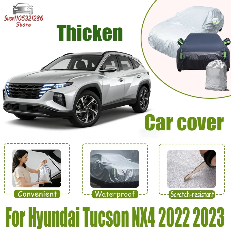 

For Hyundai Tucson NX4 2022 2023 Full Car Covers Outdoor Sun Anti UV Rain Snow Dust Protection Oxford Cloth Accessories