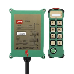 K800 8 Button Remote  Industrial remote controller switches Hoist Crane Control Lift Crane 1 transmitter + 1 receiver
