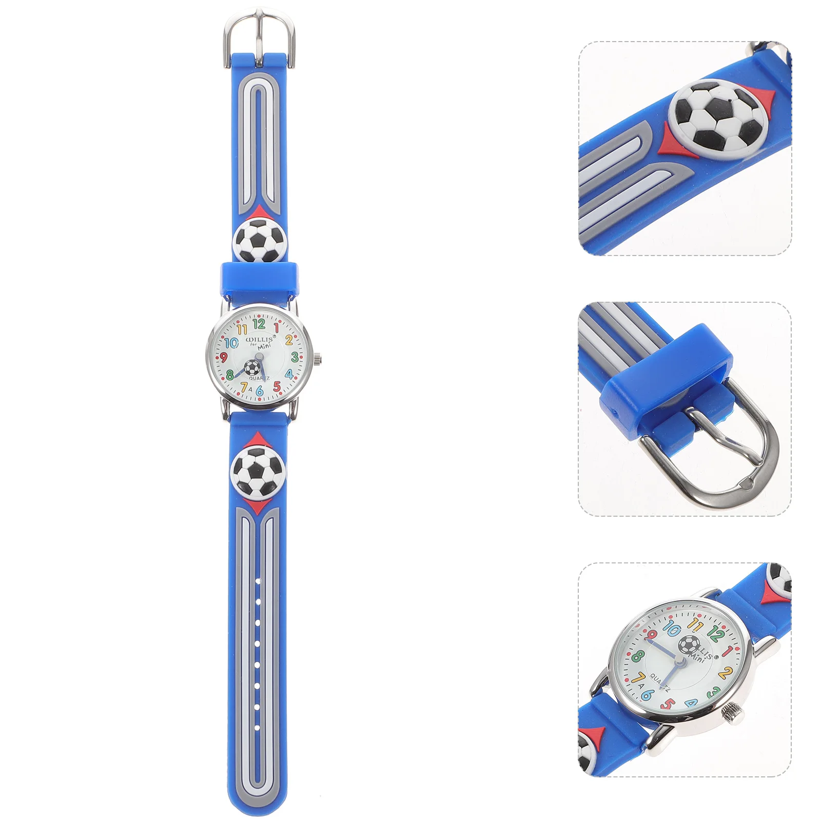 

Football Watch Kids Cartoon Digital Children Watches for Boys Girls Casual Quartz Movement Soft Strap Durable Safe Wear