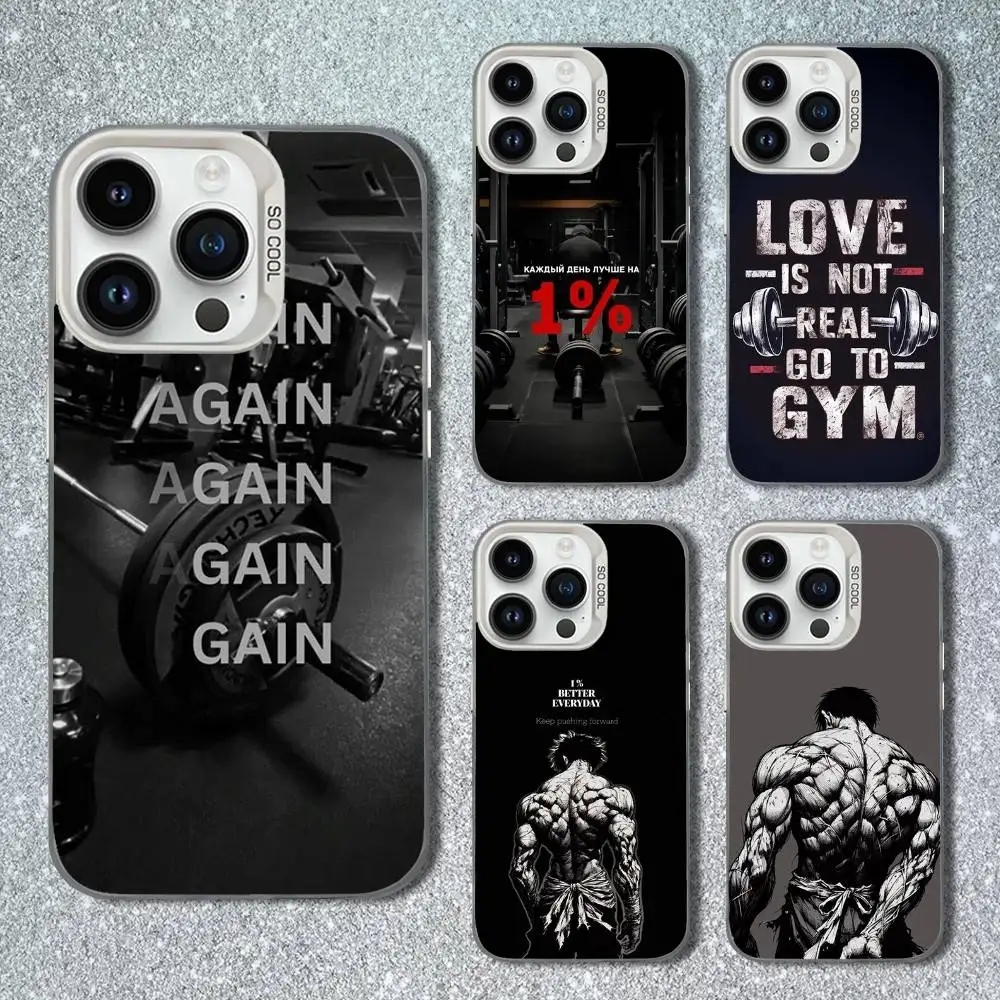 

Sports Art Fitness Phone Case For iPhone 13,15,14,16,12,11,Mini,MAXXS,Pro,SE, White Matte Shockproof Cover
