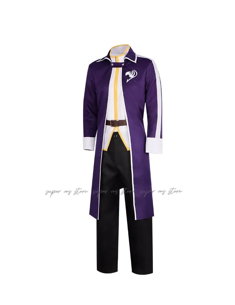 Gray Cosplay Anime Fairy Tail Gray Fullbuster Costumes Trench Pants Belt Uniform Wig Set Halloween Party Outfit for Men Women